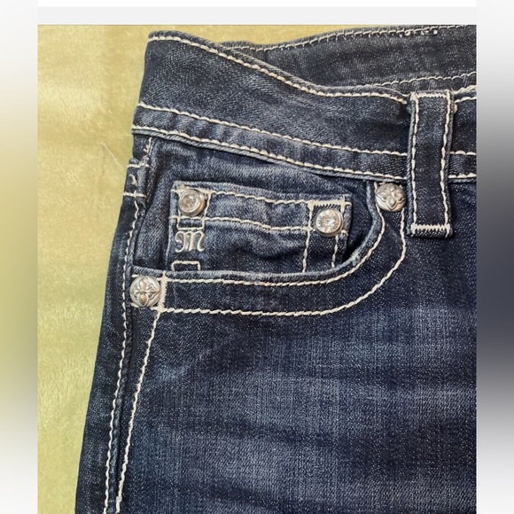 NWOT Miss Me Signature Straight Sequin Aztec Jeans - Picture 4 of 10